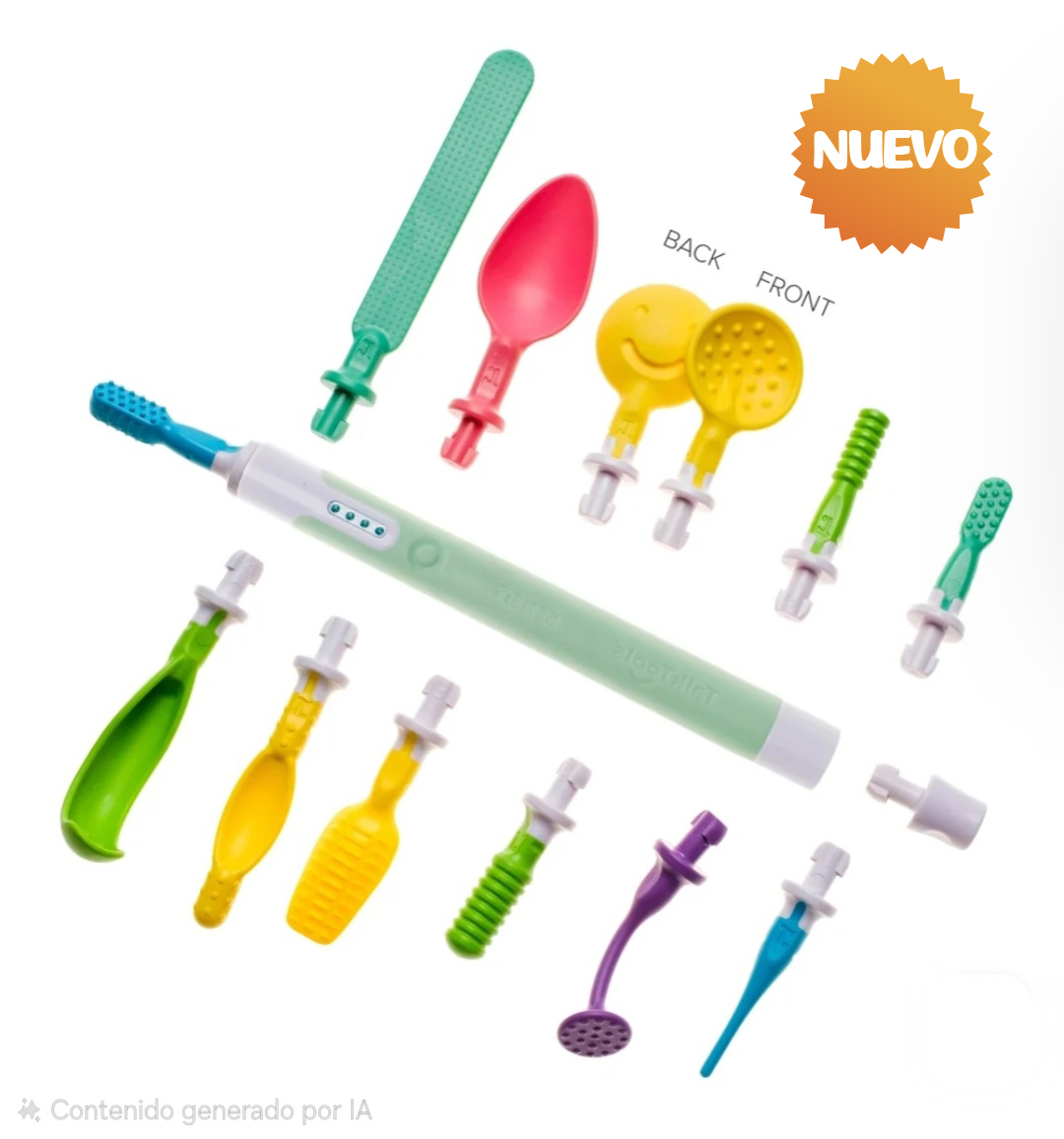 Kit de Herramientas Oromotoras Esenciales Sensi RECARGABLE de Talktools con 12 puntas. OPT <br> TTR-5541